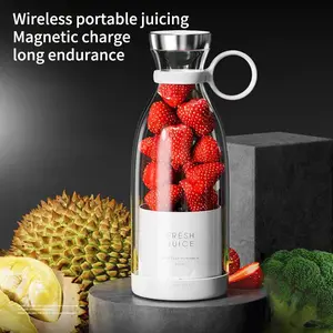Portable Mini Fruit Blender, 1 Count USB Rechargeable 350ML Electric Juicer, Multifunctional Juicer & Blender for Shakes, Smoothies Blenders, Home & Travel Use
