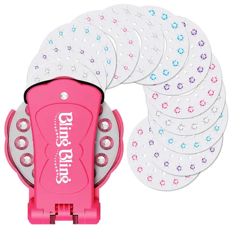 Glitter Diamond Styling Tools with 180 Colorful Self-Adhesive Rhinestones, No Heat Hair Care Gear, Girls’ Birthday Gift for All Types-Styles, Glitter Hair Styling Accessories