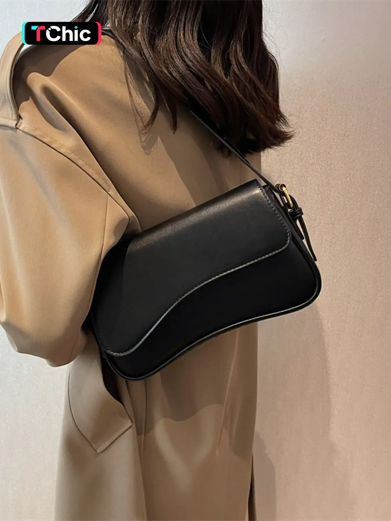 Women's Solid Color Half Moon Bag, PU Leather Crossbody Bag for Daily Use, Casual Crossbody Bags, Stylish Crossbody Bags, Crossbody Fashion Bag