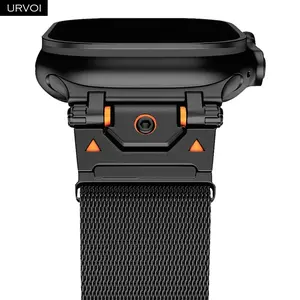URVOI Band for Apple Watch Ultra 3 2 1 series 11 10 9 8 7 6 SE 5 Titans eyes Milanese loop strap for iWatch quality mesh wristband