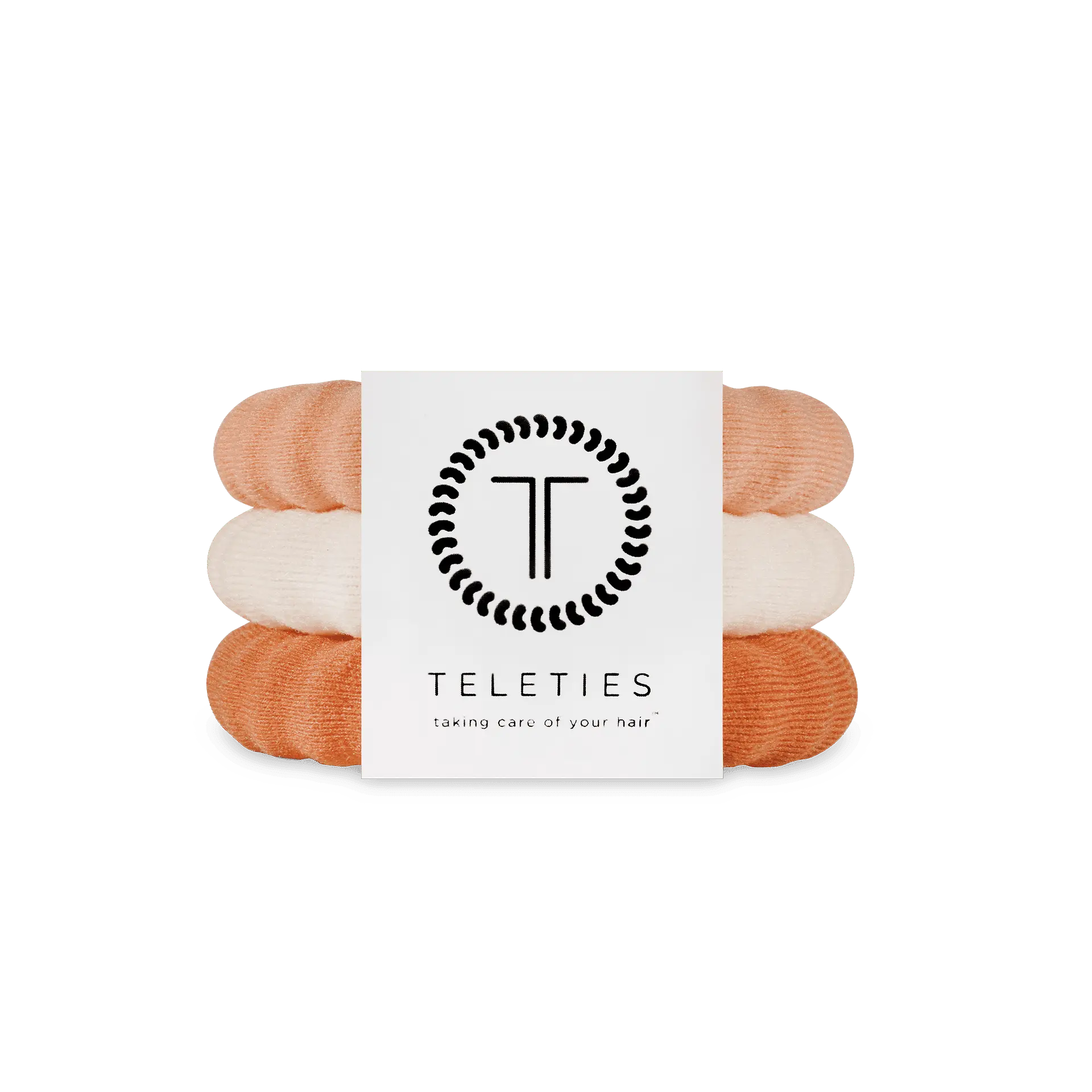 TELETIES - For the Love of Nudes - Large Nylon Hair Ties - Curl Friendly - Neutral