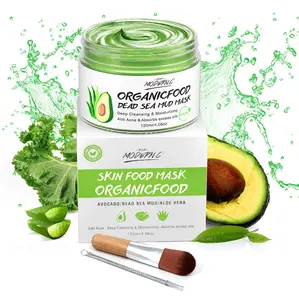 Clay Mask Avocado Dead sea Mud Stick Mask Natural Organic Green Tea Mud Mask Deep Cleansing Blackhead Removal Face Mask Nourishing Hydration Facial Mask With Blackhead Remover Extractor Tools (White)