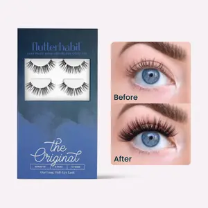 FlutterHabit - The Original -pack of 6 DIY False Lash extensions Under lash application method