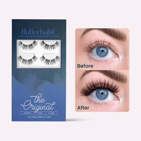 FlutterHabit | The Original - Cluster Lash Extensions | DIY At-Home Lash Extensions, Pre-Mapped, Up to 10 Days of Wear