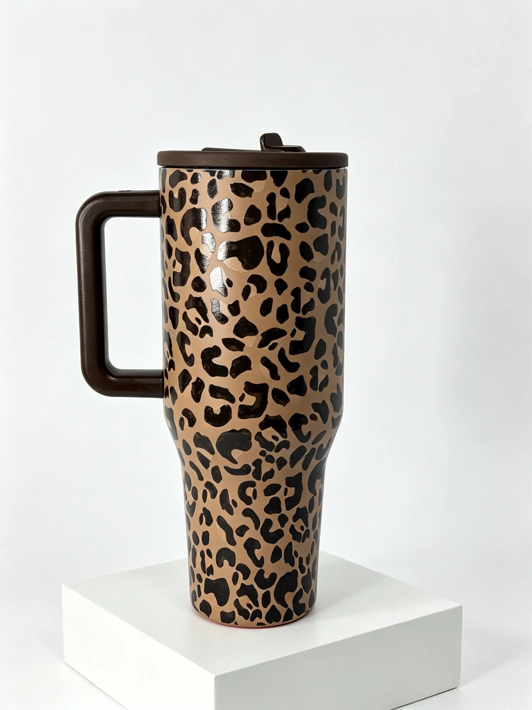 HydroJug Savanna Leopard 40oz Traveler Classic Brown Leopard Print