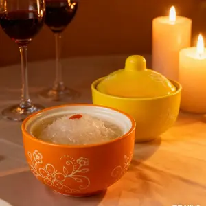 Bohemian Style Ceramic Steamer Pot with Lid, Soup/egg Steamer, Home Use, Shaanxi Snack Style, Essential Kitchenware