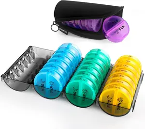 Monthly Pill Organizer 2 Times A Day,XL One Month 28 Day Pill Box AM PM,Daily Pill Case Large 4 Week,Medication Organizer Dispenser for Pills,Fish Oils, Vitamin,Supplement