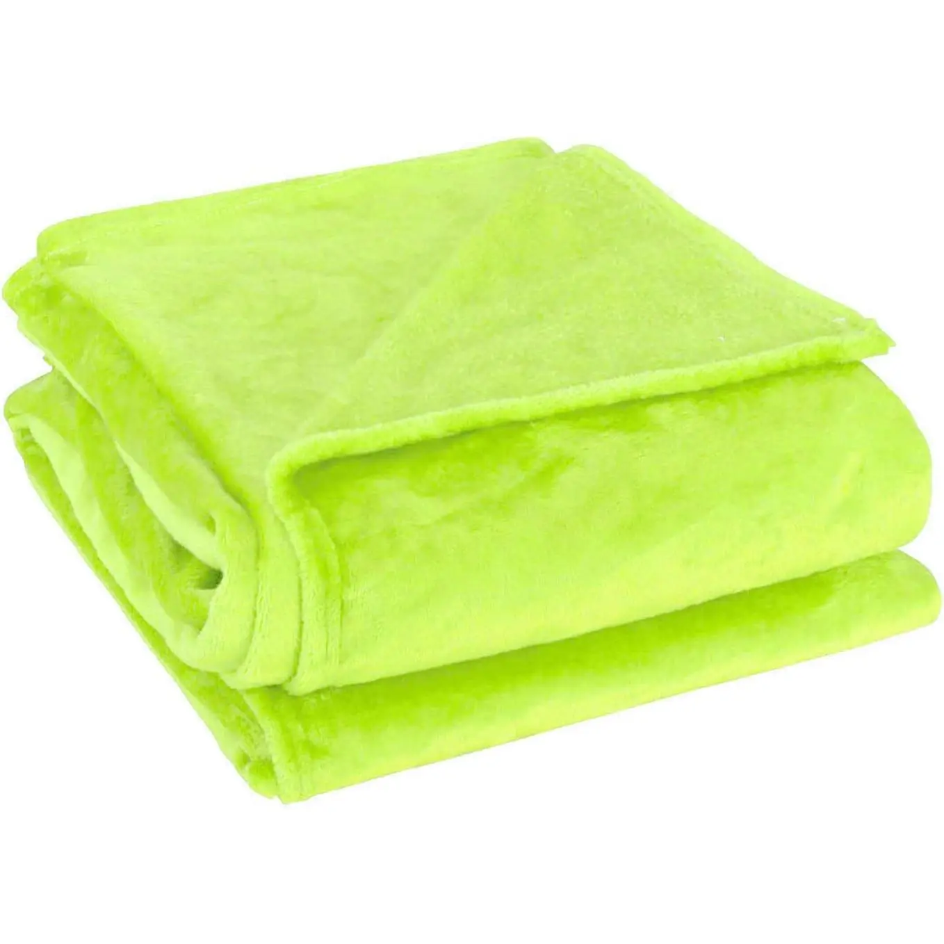 Flannel Fleece Blanket  Size - Soft Lightweight Plush Microfiber Bed Blanket for Sofa or Couch, Machine Washable Blankets Fleeces, Chartreuse 78x90 Inch