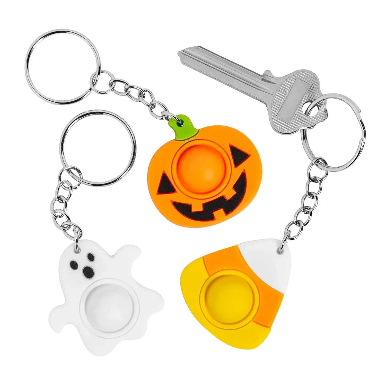 Fun Express Lotsa Pops Popping Toy Mini Halloween Keychain Assortment 1 1/2" Bulk 48 Pieces
