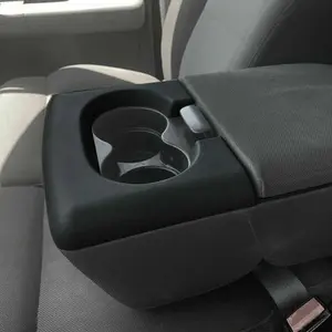 CROSSDESIGN Center Console Cup Holder Pad Replacement Fit For 2004-2014 Ford F150 Beige black -1pc Upgrade version