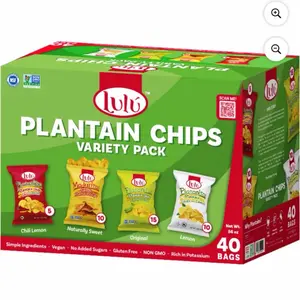 Lulu Plantain Variety Pack Chips 1.4 oz 40 pk Snack Variety Pack