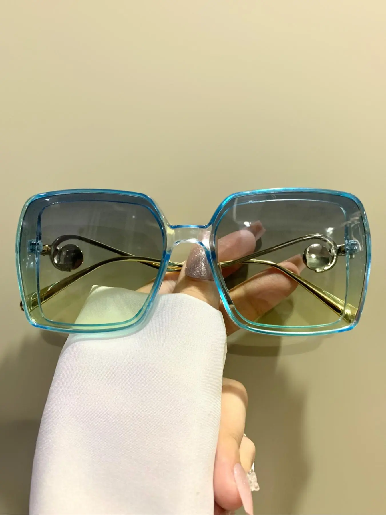 Unisex Fashionable All-match Ombre Tinted Lens Sunglasses, Stylish Glasses, Trendy Casual Sunglasses for Everyday Use, Fashion Accessories for Outdoor Activities