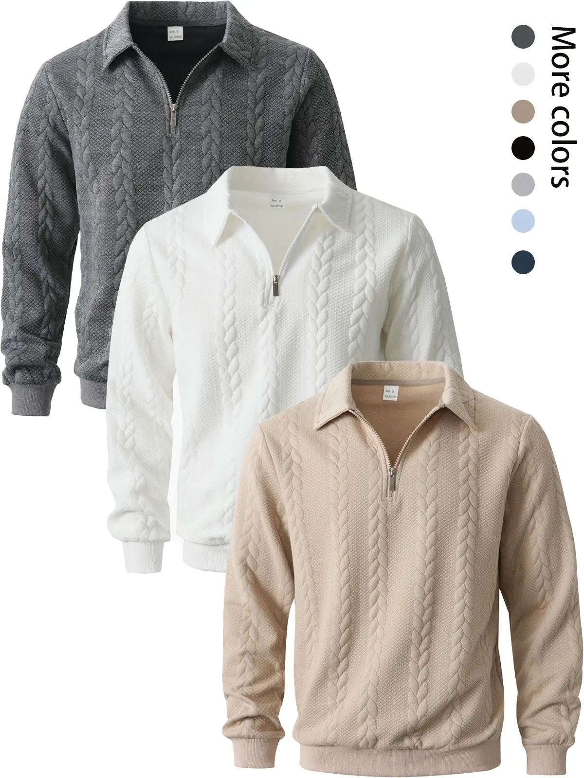 Men's Knitted Polo Sweater, Classic Plain Long Sleeve Fitted Pullover Top, Versatile Casual Menswear for Spring Daily Wear, Long Sleeves, Stylish, Tops, Clothes, Jeans