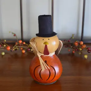 Hand-Crafted Thanksgiving Gourd - Theodore Turkey Miniature