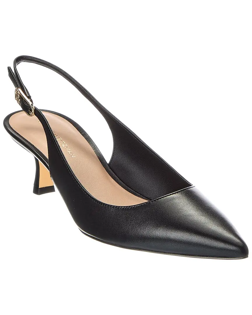 Stuart Weitzman Isla 50 Leather Slingback Pump