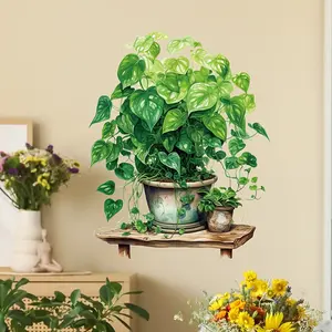 1 Piece Cultivated Plant Wall Sticker, Perfect for Living Room Bedroom or Study, Greenery Decor Gift, 3D Design, Home Decor, No Ca Prop 65 Warning
