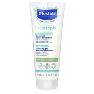 Mustela Stelatopia Cleansing Gel, Fragrance Free, 6.76 fl oz (200 ml)