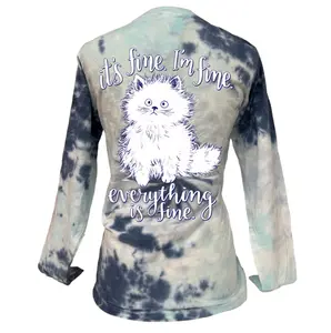 Everything's Fine Cat - Tie Dye