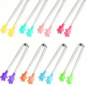 Cute Silicone Mini Clips Set, Kitchen Gadgets, Multifunctional Kitchen Tool, BBQ Bread Ice Cube Clips, Home Ice Clip, Tea Party Clips, Perfect Gift, Summer Outdoor Camping