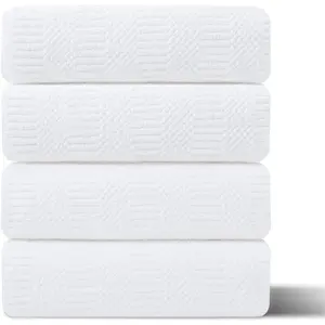 4 count  Bath Towels Set 35x70 Inches, White  Soft Bath Sheet Towels 600 GSM Highly Absorbent Quick Dry Towels Set for Bathroom Hotel