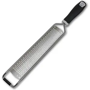 15" Lemon Zester Tool Sharp Razor Stainless Steel with Soft Grip Handle, Lime Zester and Grater for Kitchen Zesters for Kitchen and Citrus Zester Tool Utensils Blade