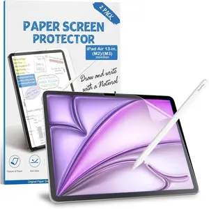 2 Pack Paper Screen Protector for iPad Air 13-inch (M4) 2026 / (M3) 2025 / (M2) 2024, Matte PET Film for iPad Air 13-inch, Write and Draw Like  Paper, Anti-Glare & Anti-Scratch