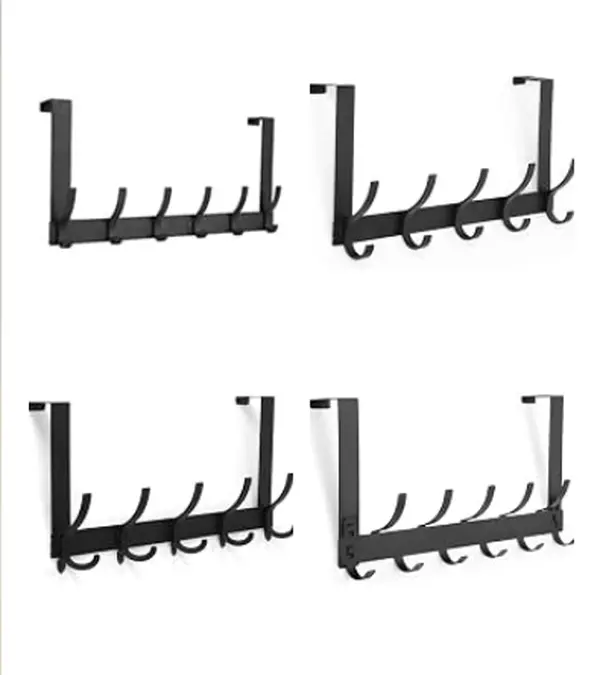 Over The Door Hooks, Door Hanger Hooks for Hanging, Towel Racks for Bathroom with 12 Coat Hook, Coat Rack College Dorm Essentials Bathroom Accessories