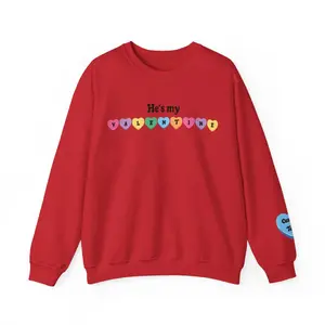 Custom Couples Valentine Sweatshirt, Matching Valentine's Sweatshirt, Personalized Valentine Sweatshirt, Aesthetic VSCO Conversation Hearts