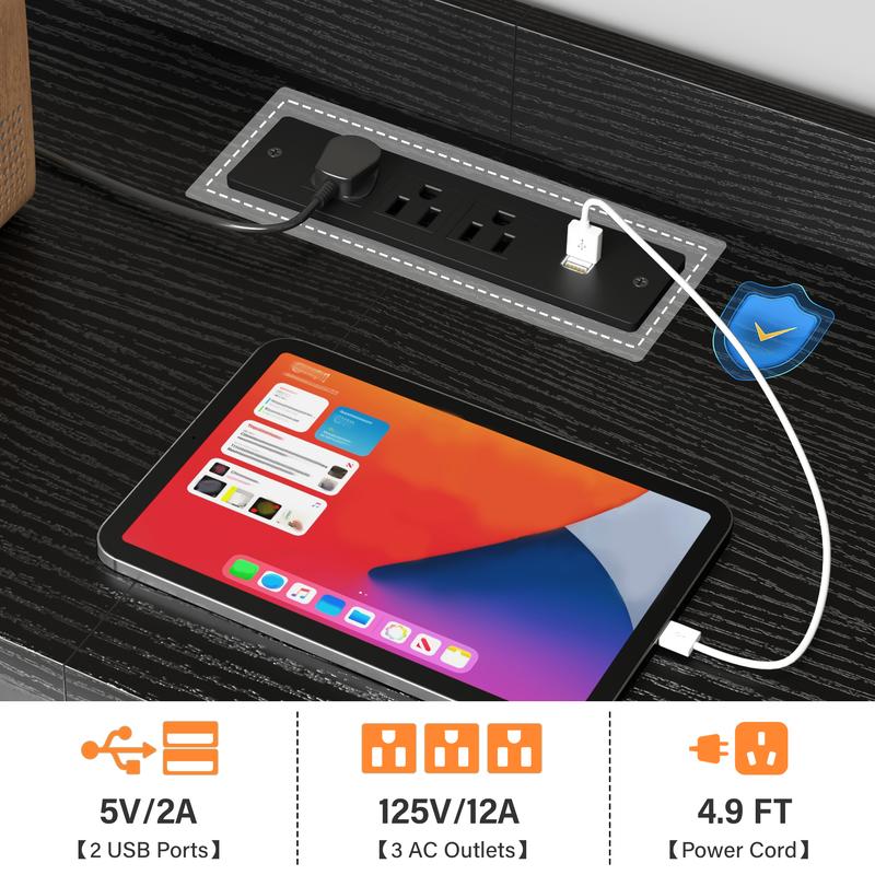 【Holiday Haul】Raybee 11 Drawer Smart LED Dresser, with Charging Station, Power Outlets, LED Lights & Shelves, Modern Storage Cabinet for Bedroom/Hallway, TV Stand for 32-55 inch TVs, Easy 10-min Assembly, Includes 4 Hooks