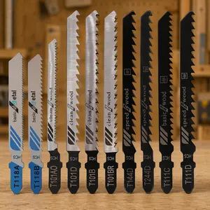 10 Pcs Reciprocating Saw Blades Set, Metal Cutting Saber Blades for Wood Plastic Non-Ferrous Metals, Fit 1-100mm Hardwood Softwood Plywood Laminated Wood Plastics Thin Steel Sheet Tools Accessories