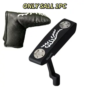 Golf Head Tiger Pattern Putter Head, Easy to Combine, Improve Speed and Accuracy, Aiming Line Included, Must-Have for Novice Golfers, Two Colors Available, Golf Accessory