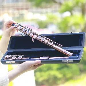Slade 16 Hole Antique Flute Set, High-End Leather Inner Box, Oxford Cloth Cotton Denim Fabric Outer Bag, Premium Musical Instrument