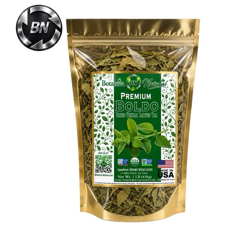 BN Boldo 1lb Premium Loose Leaf Wild Crafted Natural Herb Tea Beverage Flavor Herbal 100% Hand Picked Quality Product