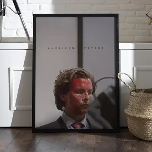 American Psycho Minimalist Movie Poster, Classic Movie Wall Art for Film Lovers, Modern Print for Home or Office Decor.