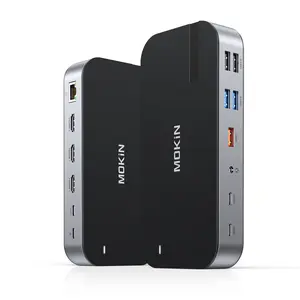 MOKiN 16 in 1 Laptop Docking Station Triple Monitor with 3 HDMI,PD 100W, USB 3.1/3.0/2.0,RJ 45 Ethernet,SD/TF,Audio for Dell/HP/Lenovo