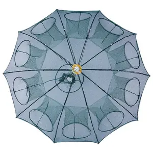 Folding shrimp net fishing cage can only get out of the yellow eel lobster net cage shrimp cage umbrella fishing cage fish net fishing net