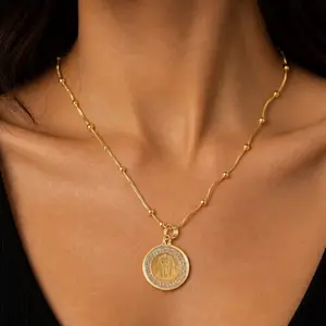 Trendy Pharaoh coin beaded chain