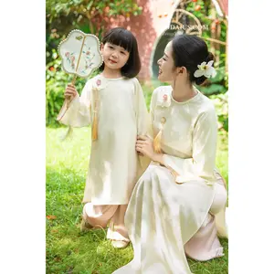 Floral Mother Daughter Matching Vietnamese Ao Dai A28