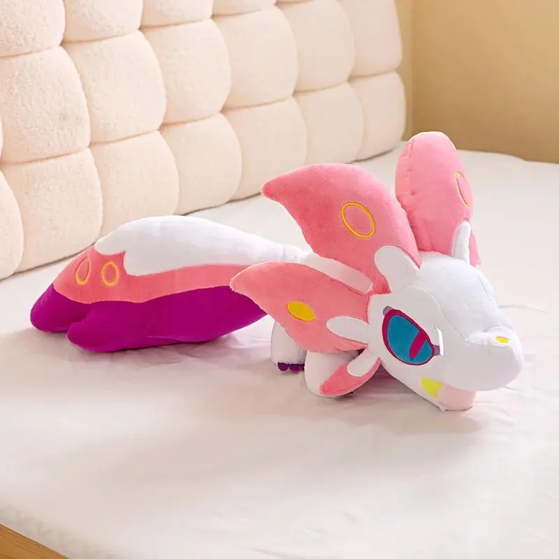 42cm Monster Hunter Mizutsune ‌   Fox Plush Stuffed Dolls Soft Pillow Plushie Animal Toy Kawaii Cute Toy Kids Christmas Gift