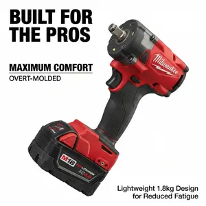 Milwaukee M18 FIW212 Electric Impact Wrench Kit With Battery Charger for Industrial Assembly Cordless Tool Durable