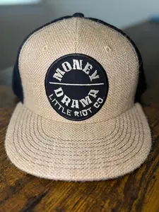 "Money Over Drama" Patch High Profile Jute Trucker Snapback