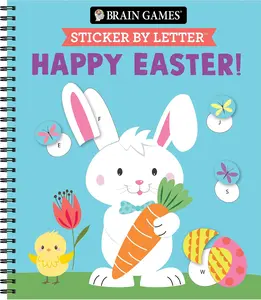 Brain Games - Sticker by Letter: Happy Easter! -- Publications International Ltd - Spiral