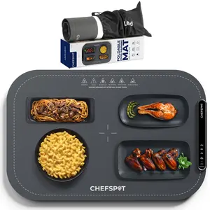 CHEFSPOT Foldable Food Warming Mat, Portable Electric Buffet Warmer Tray for Food with Carry Bag