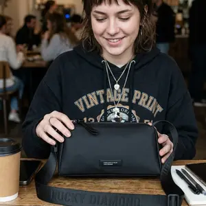 TX Packs Nylon Crescent Bag - Waterproof Crossbody Sling Purse, Lightweight Everyday Belt Bag for Women & Men (Travel, Gym, Commute)