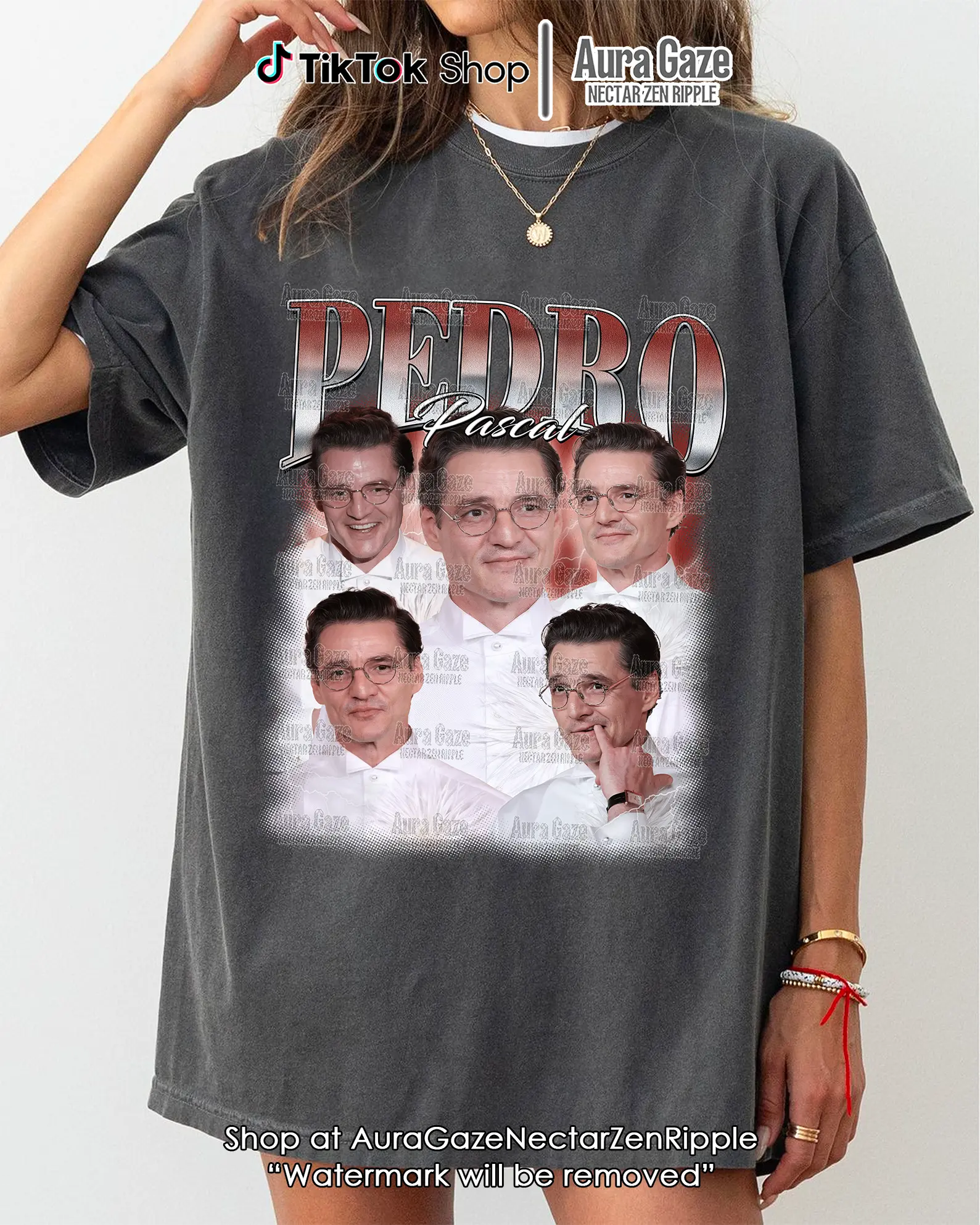 Pedro Pascal Unisex T-Shirt For Fan, Full Size - Full Color Pedro Pascal Bootleg Tee, Celebrity Crush, Movie Clubs Shirt