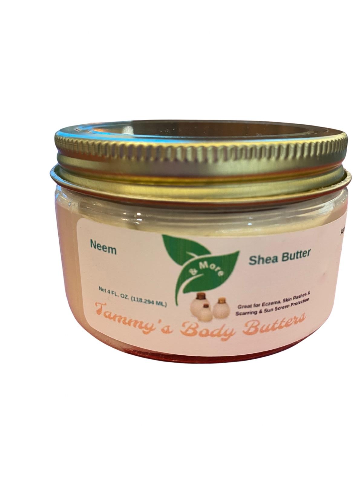Neem Shea Butter Moisturizer for Dry Skin, Rashes, and Inflammation - Natural Body Care - Moisturizing, Acne