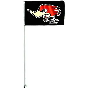 JLP 6 Ft Tall 1/4 In Pole 19x12 Whip Flag Woody Woodpecker ATV Sand Sports