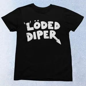 Loded Diaper Unisex Heavy Cotton T-Shirt, Vintage Distressed Rock Band Tee, Funny Graphic Shirt for Men & Women, Casual Streetwear Top
