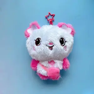 Kpop NTC WISH Sakuya RIKU YUSHI Tea Cat Doll Plush Dog Keychain NTCWISH Cartoon Keychain Bag Pendant Keychain Fans Collect Gif