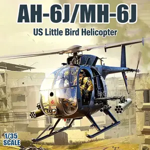 Kitty Hawk 50003 1/35 Scale Ah-6j/mh-6j Nightstalkers Model Kit, Detailed Military Aircraft Hobbyist Gift, No Figure Included